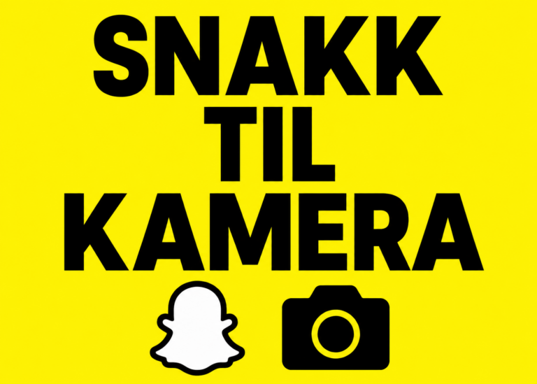Snakk til kamera - Snapchatforside